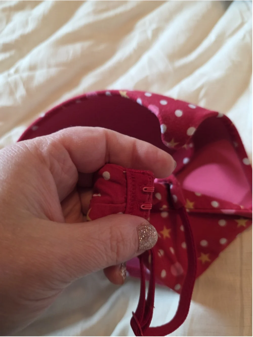 34D Y2K 2007 Ipex Body by Victoria's Secret Red Polka Dot Star Bra Lined Glam